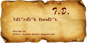 Török Donát névjegykártya