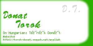 donat torok business card